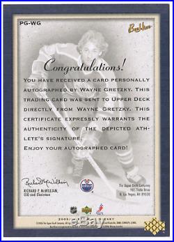 2005-06 Beehive 5x7 PhotoGraphs #PGWG Wayne Gretzky Oilers Auto SP NRMT