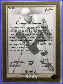 2005/06 Beehive Hockey Autograph Rookie Sidney Crosby Jumbo Card 5x7 Auto Ssp