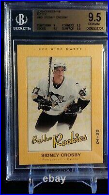 2005/06 Beehive Matte Sidney Crosby Rookie Card #101 Bgs 9.5 Very Rare /25 Pop 2