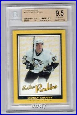 2005-06 Upper Deck Beehive #101 Rookie Rc Card Sidney Crosby Bgs 9.5 High Subs