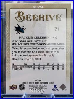 2024-25 Extended Rookie Bee Hive X2 Gold And Silver Both Cards Macklin Celebrini