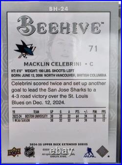 2024-25 Extended Rookie Bee Hive X2 Gold And Silver Both Cards Macklin Celebrini