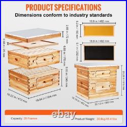 20 Frame Cedar Bee Hive Starter Kit with Acrylic Windows Deep Medium Boxes for