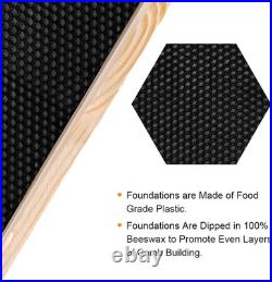 20 Pack Bee Frames with Pure Beeswax Foundation for Beekeeping Success