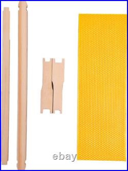 20 Pack Medium Beehive Frames Beeswax Foundation 6-1/4in Wooden Bee Hive
