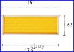20 Pack Medium Beehive Frames Beeswax Foundation 6-1/4in Wooden Bee Hive