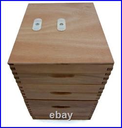 2NDS Langstroth Beehive Bee Keeping Cedar 2 Super 1 Brood Flat Roof 5294