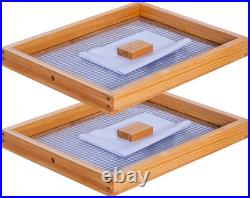 2Pack 10-Frame Beehive Candy Board Dipped in Beeswax for Langstroth Hives, Assem