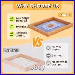 2Pack 10-Frame Beehive Candy Board Dipped in Beeswax for Langstroth Hives, Assem