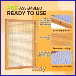 2Pack 10-Frame Beehive Candy Board Dipped in Beeswax for Langstroth Hives, Assem