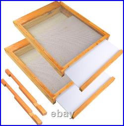 2Pcs Beehive Screened Bottom Board 10 Frame Langstroth Bee Hive Screened Bottom