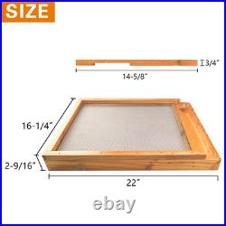 2Pcs Beehive Screened Bottom Board 10 Frame Langstroth Bee Hive Screened Bottom