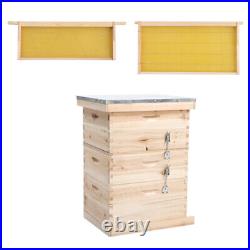 2/3/4 Tier Beekeeping Honey Bee House Wooden Hive Frames Beehive Brood Box