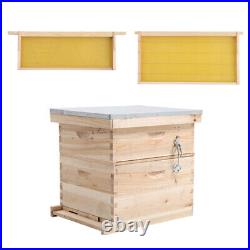 2/3/4 Tier Langstroth Beehive Box Beekeeping Beehive Kit Hives Brood Box, Supers