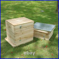 2/3/4 Tier Langstroth Beehive Box Beekeeping Honey Bee Brood House/Hive Frame UK