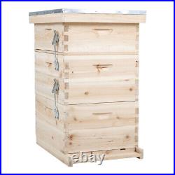 2/3/4 Tier Langstroth Beehive Fir Wood Bee Hive Beekeeping Box Honey Bee House
