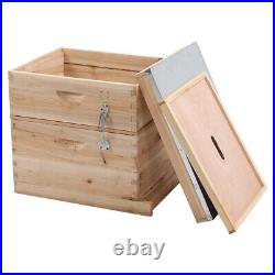 2/3/4 Tiers Wood Beehive Box And Honeycomb Foundation Frames Honey House Keeping