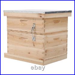 2-4 Tier Langstroth Beehive Box Bee House Hive Frames Beekeeping Honey Brood Box
