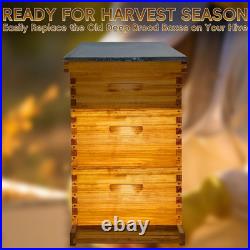 2 Pack 10-Frame Langstroth Bee Hive Deep Brood Boxes, Beeswax Coated Beehive Box