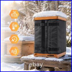 2 Pcs Winter Beehive Wrap for 8 & 10 Frame Hives, Adjustable 600D