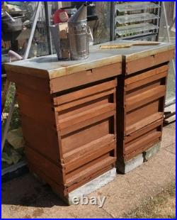 2 X National Bee Hives, Including Accessories