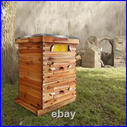 30-Frame Wooden Beehive Kit Includes 2 Deep & 1 Medium Bee Box with Acrylic Window