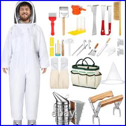 30 Pcs Beekeeping Starter Kit Bees Keeper Starting Kit All Bee Suit Gloves Hive