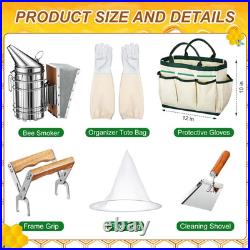 30 Pcs Beekeeping Starter Kit Bees Keeper Starting Kit All Bee Suit Gloves Hive