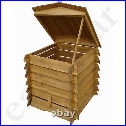 328L Wooden Compost Bin Composter BeeHive Style Recycle Garden Kitchen Waste 337