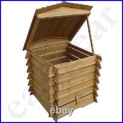 328L Wooden Compost Bin Composter BeeHive Style Recycle Garden Kitchen Waste 337