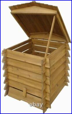 328 L Wooden Beehive Composter Garden Bin Waste Eco Friendly Compost Leaves Box