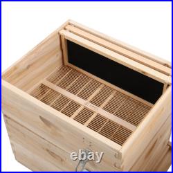 3Tier Langstroth Beehive Box Wooden Hive Frames Beekeeping Honey Brood Box House