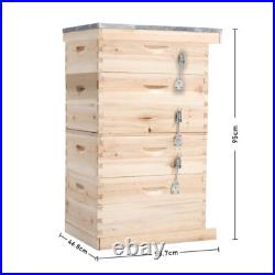 3 4 Tier Langstroth Beehive Box Beekeeper Beekeeping Honey Bee Brood Hive Frames