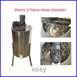 3 Frame Electric Honey Extractor Stainless Steel Beehive Drum Bee 110V Farm