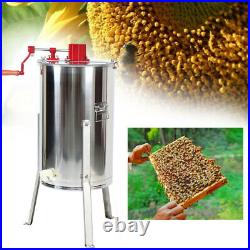3 Frames Manual Honeycomb Honey Extractor Bee Hive Honey Spinner Extracting Tool