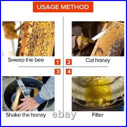 3 Frames Manual Honeycomb Honey Extractor Bee Hive Honey Spinner Extracting Tool
