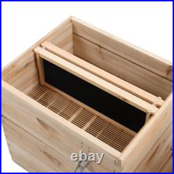 3 Tier Langstroth Beehive Box Wooden Bee Hive Beekeeping Honey Brood Box Beekeep