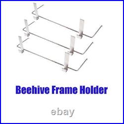 3xStainless Steel Bee Hive Frame Holder Beekeeping Equipment Tool Perch Side
