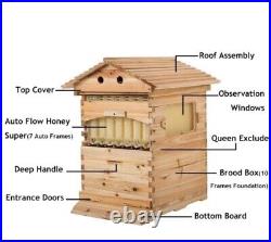 3x National Bee Hive Bee Keeping Pine, 1x Autoflow Honey Hive