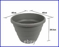 40cm Wham Grey Planter Plant Pot, Beehive Design Modern Plant Pot Plants Flowers