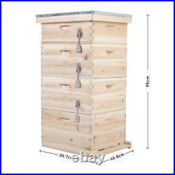 4 Layer Fir Wood LARGE Langstroth Beehive Box Brood Box Beekeeper Beekeeping Kit