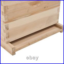 4 Tiers Langstroth Beehive Box Beekeeping with Bee Hive Frames Wooden Brood Box