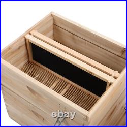 4 Tiers Langstroth Beehive Box Wooden Hive Frames Beekeeping Honey Brood Box