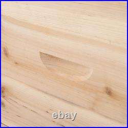 4 Tiers Langstroth Beehive Box Wooden Hive Frames Beekeeping Honey Brood Box