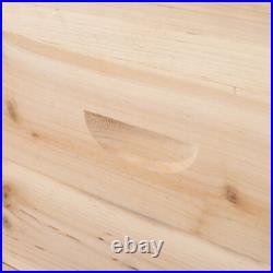 4 Tiers Langstroth Beehive Box Wooden Hive Frames Beekeeping Honey Brood Box