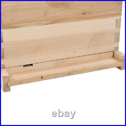 4 Tiers Langstroth Beehive Box Wooden Hive Frames Beekeeping Honey Brood Box UK