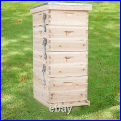 4 Tiers Langstroth Beekeeping Beehive Brood Box Beekeeper Honey Bee Hive Frames