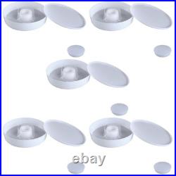 5Pcs Reusable Bee Water Feeder Station White Plastic for Beekeeping Hive Entries
