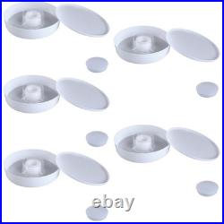5Pcs Reusable Bee Water Feeder Station White Plastic for Beekeeping Hive Entries