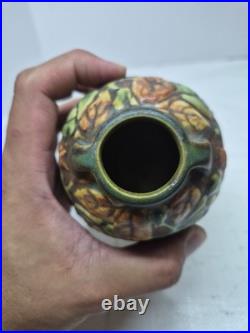5.5 Roseville Blackberry 1932 Sunset Pottery Green Bee Hive Ceramic Vase 569-5